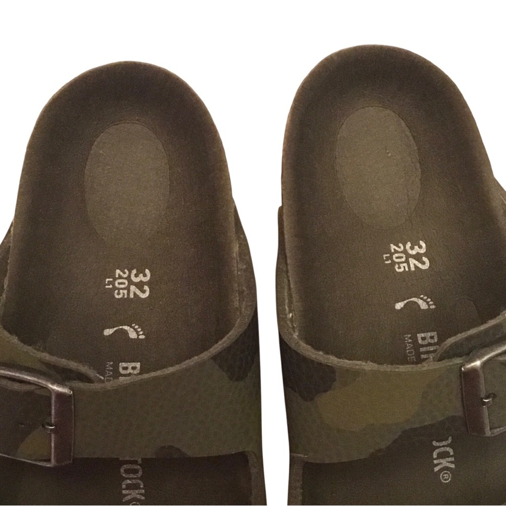 Birkenstock Kids Arizona Camo Green Birko-Flor Double Strap Slip-on Sandal Sz:1 - Picture 6 of 15